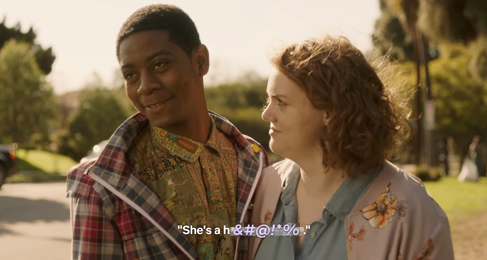 Screenshot from Netflix's "Sierra Burgess is a Loser" that uses a slur against intersex people.
