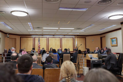 Hearing of SB 201 in the California Senate B&P committee.