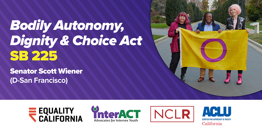 Twitter graphic for SB 225 reads "Bodily Autonomy, Dignity & Choice Act" with partner logos below